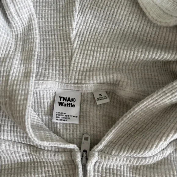 Aritzia TNA Waffle knit zip up - Picture 2 of 4